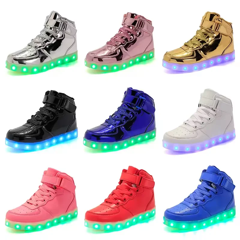 adult flashlight rechargeable shoes Adult Led Light Up Skateboard Shoes Kids Flashlight Fitness Training Shoes Children's Fashion Sneakers Usb Rechargeable