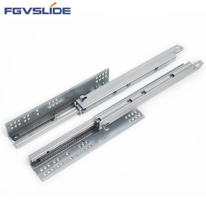 FGVSLIDE Full Extension Soft Close Under Drawer Slide Channel Runner Undermount Drawer Slide