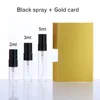 Avec pulvérisateur noir + carte de papier d'or