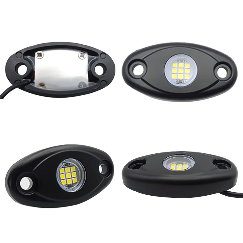 LED Car Trunk LED Rock Light 12V RGB Exterior Atmosphere Light Car Bottom Light Lamp Support Remote APP Control