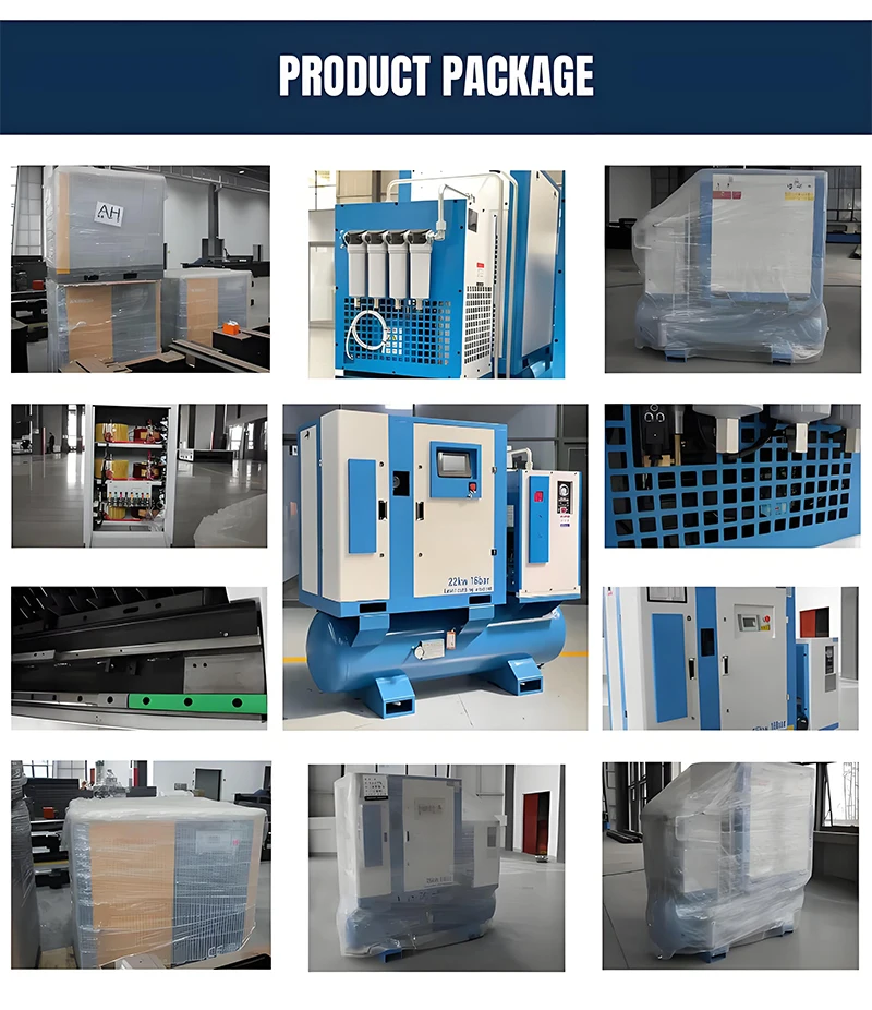 15kw/16bar 22kw/16bar 37kw 20bar Integrated Variable Frequency Air Compressor New Condition Laser Cutting Machine Dedicated