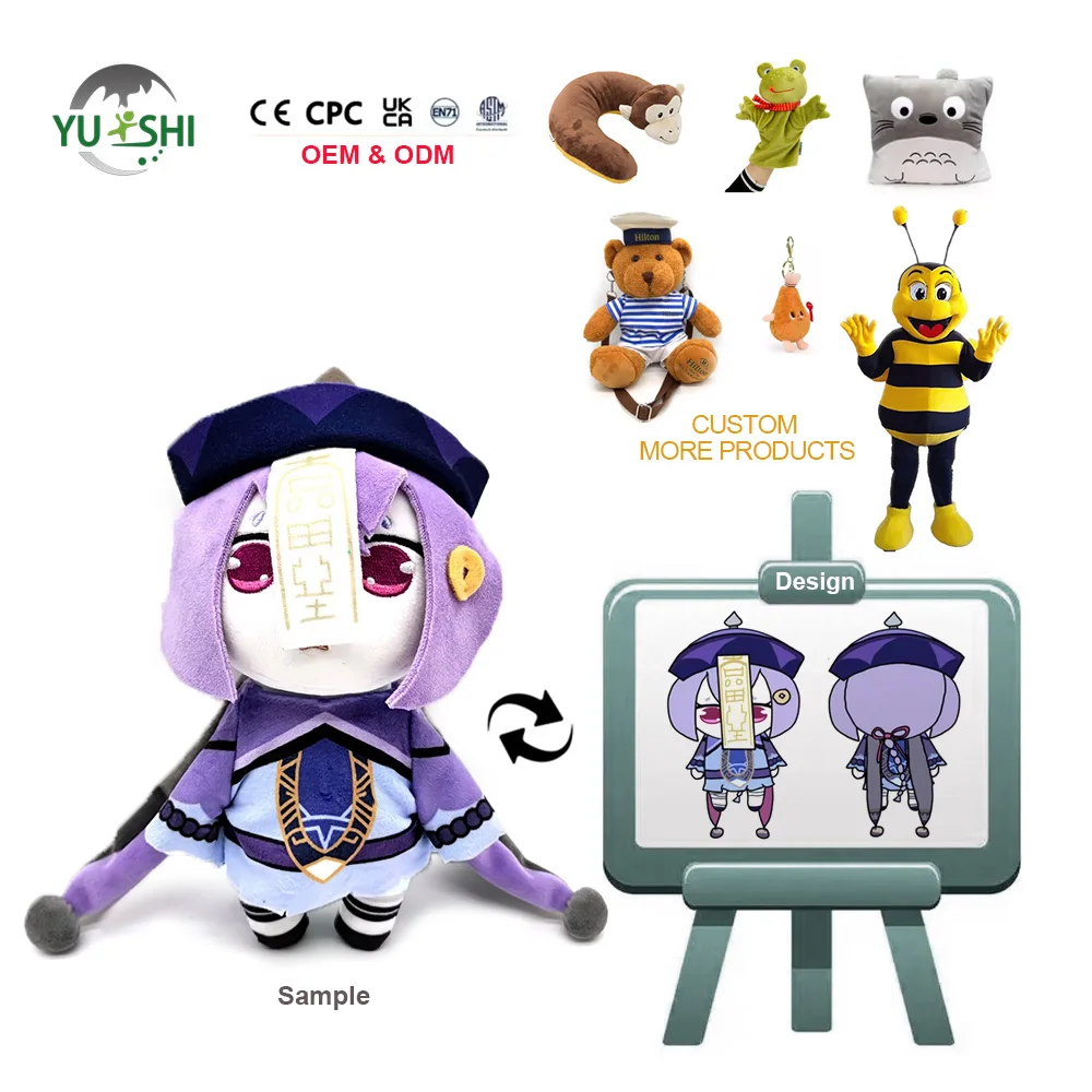 High-Quality Custom Creative Plush Mascot Zombie Dolls Factory Made Soft Stuffed Toy for Kids in Cute Anime Style