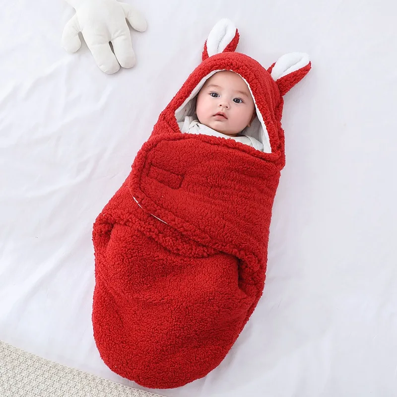 Famicheer Quilted Baby Swaddle Blanket Cotton Baby Sleeping Bag