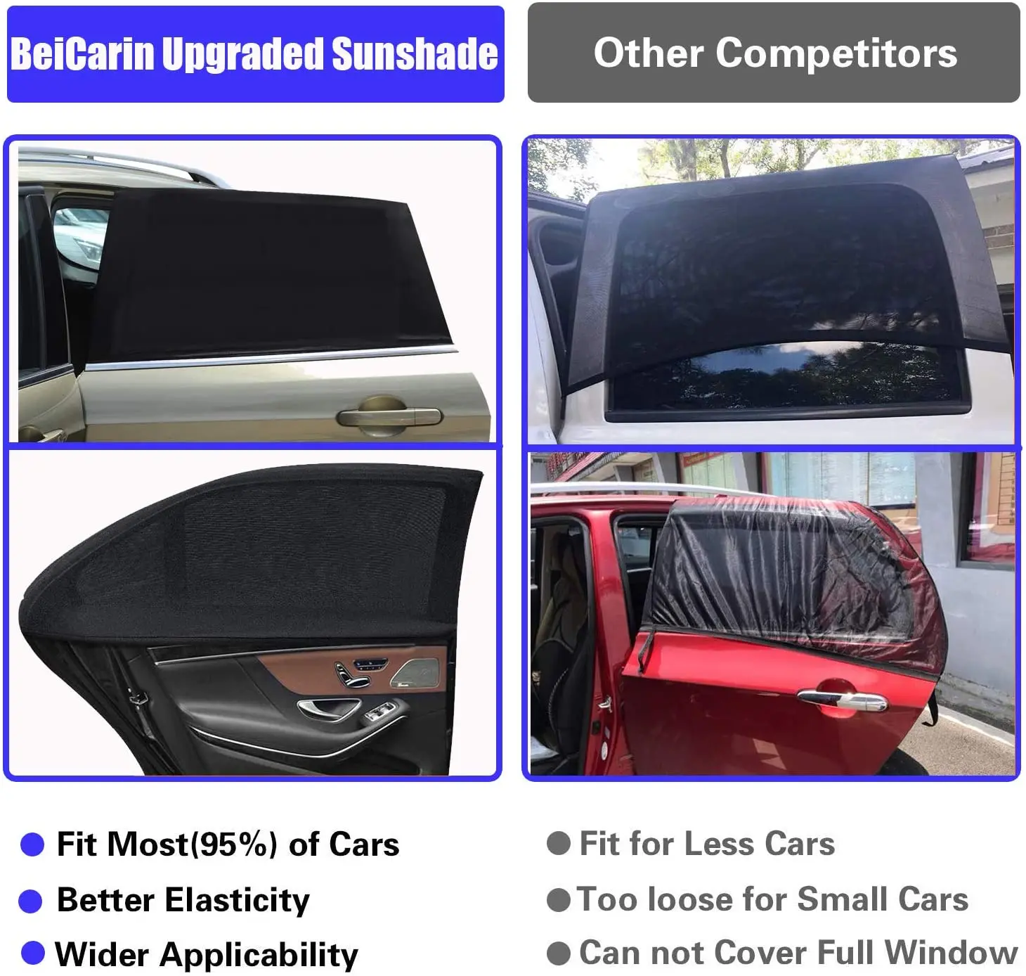 Keeps Your Vehicle Cool Car Mosquito Net Curtains Breathable Mesh Car