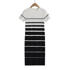 WD68 Hot Selling Women Ribbed Bandage Evening Nightclub Tight Fitted Dress