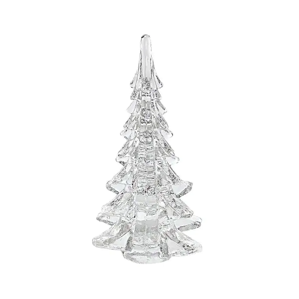 Home decoration mini crystal clear glass trees figurine christmas decoration tree for sale