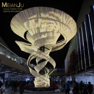 2026 Luxury Modern Glass Chandelier Elegant Crystal Design for 5 Star Hotel Lobby Custom Made Premium Pendant Lights