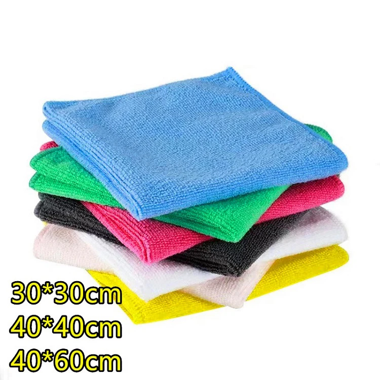 25cm Square Hotel Kitchen White Microfiber White Towel Dish Towel White Flour Sack Kitchen