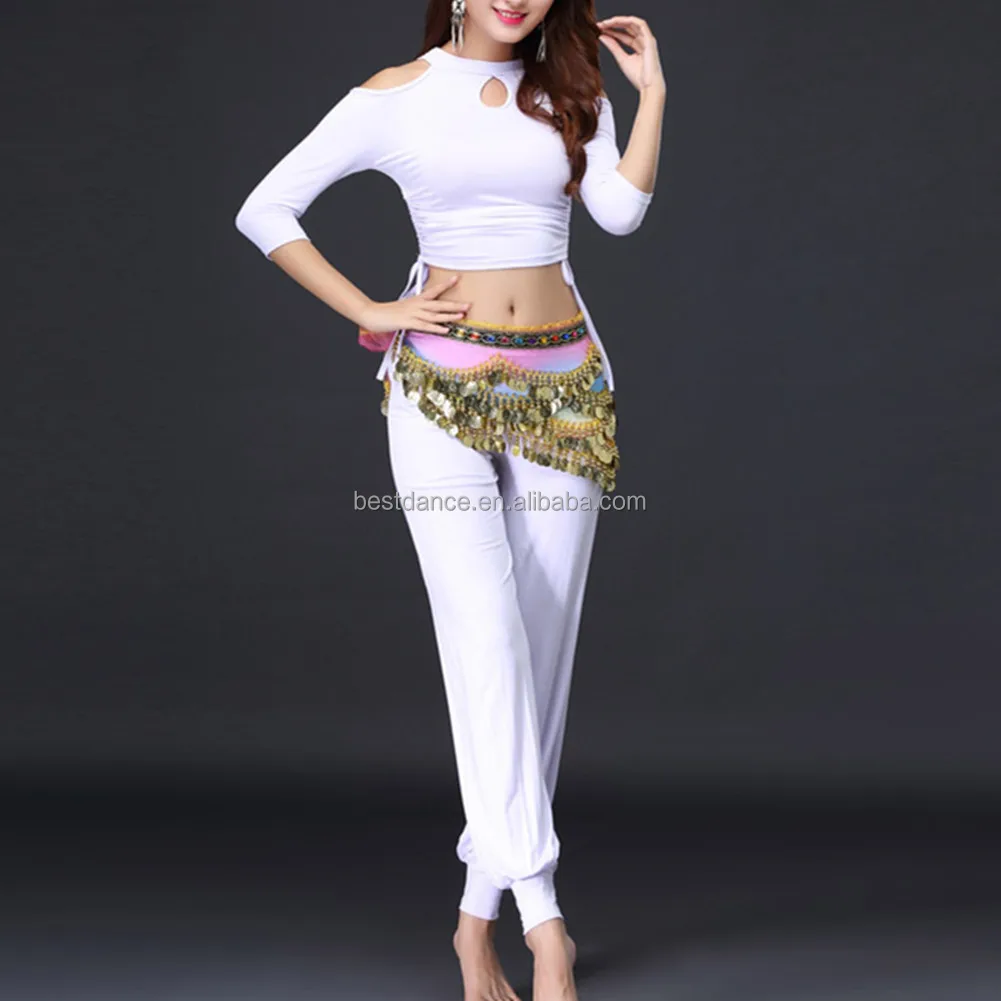 Belly Dance Practice Training Costume Yoga long pants Dance full Clothing 