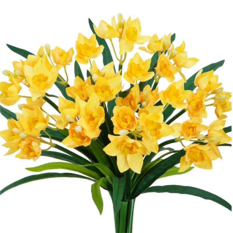 Knstliche Frhjahrsblumen gelbe Narzissoflowe Blumen fr  Hausfenster-Schachtel Fronttr Osternparty Tischdekoration| Alibaba.com