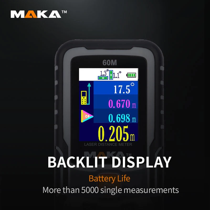 
 Высокоточный Лазерный дальномер 60 м, дальномер, дальномер, измерительные инструменты, профессиональный дальномер  
