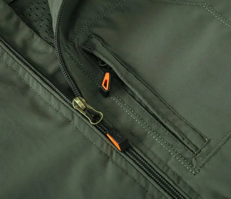 Mens windproof Winter Outerwear Tactical khaki green canvas Cargo bomber Jacket with Hood_voghion.com