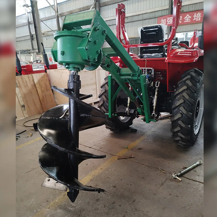 Tractor PTO Driven Digging Tree Pits Earth Auger Tree Planting Drilling Post Hole Digger Machine