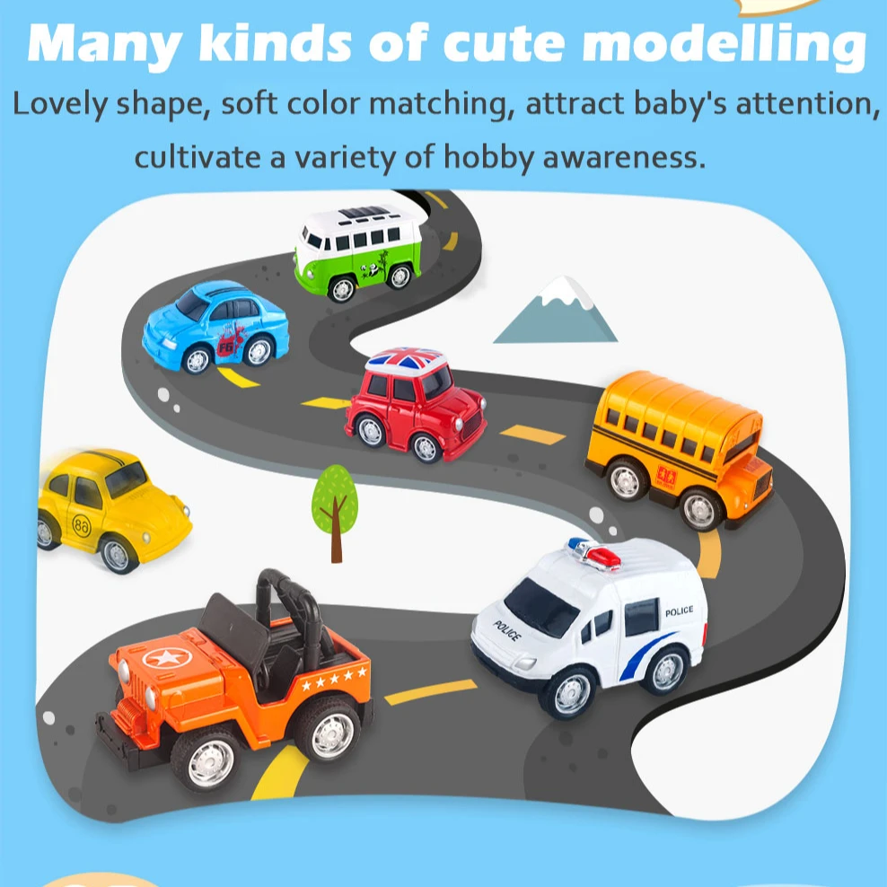 ITTLプロモーション合金小型おもちゃ車漫画ダイキャストプルバック