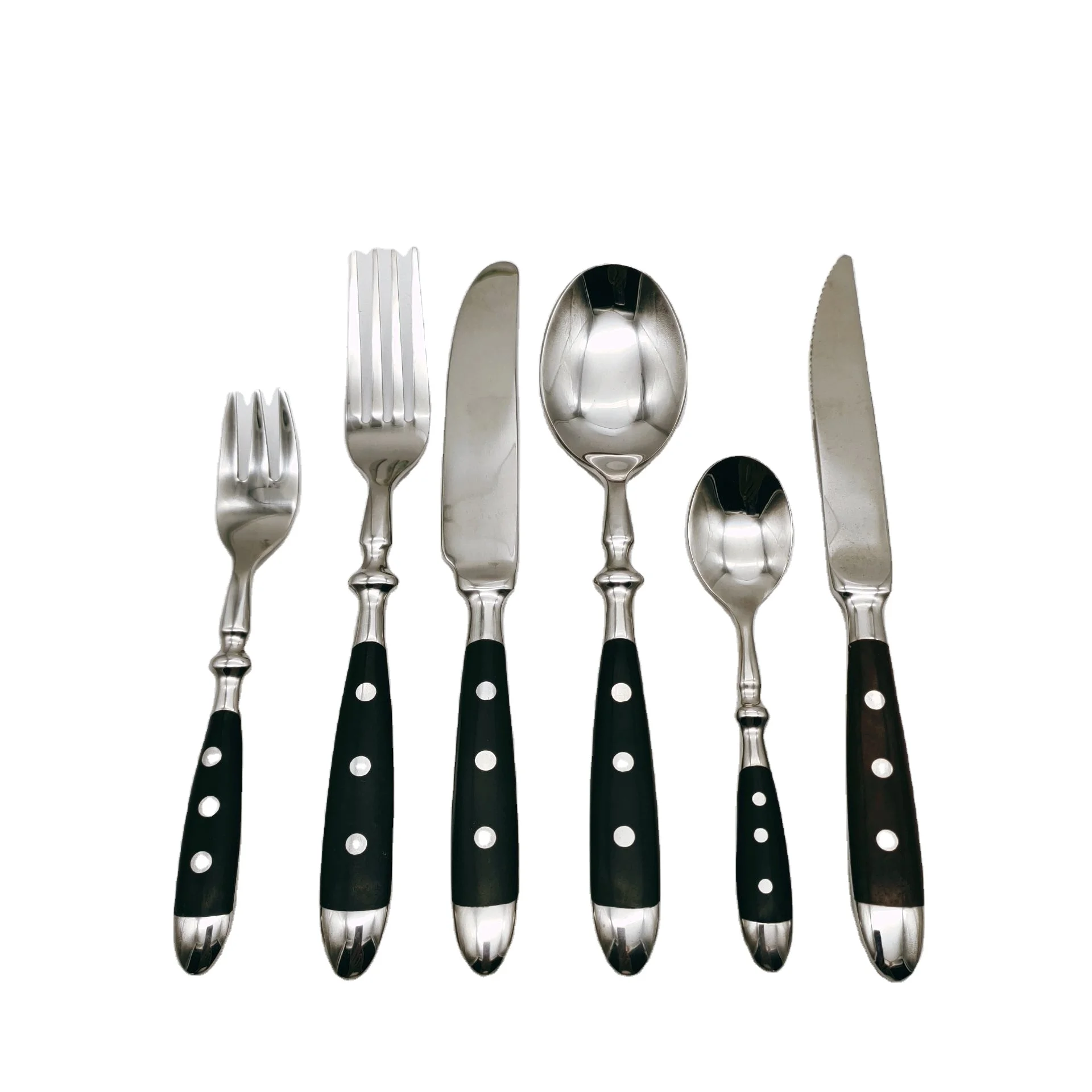 White & Copper Table Knife Set | Eatingtools