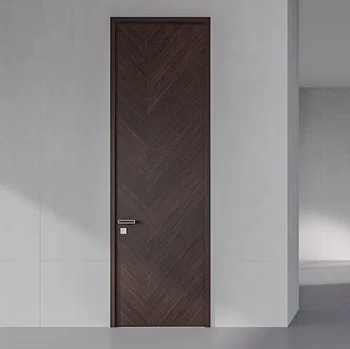 Internal Room MDF Panel Solid Wooden Veneer Modern Interior Door PH007