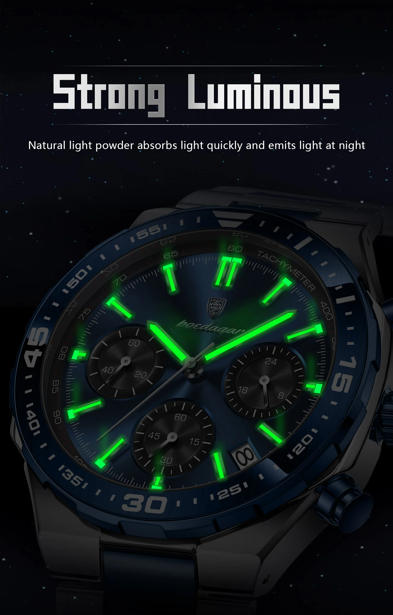 Poedagar 697 Business Chronograph Men's Watch