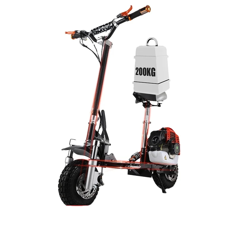 ZIP Speed Mini 4 Stroke 49cc Gasoline Scooter Cheap 2 Stroke 63cc Iron Body with Disc Brake Manual Ignition Alloy Wheel Material
