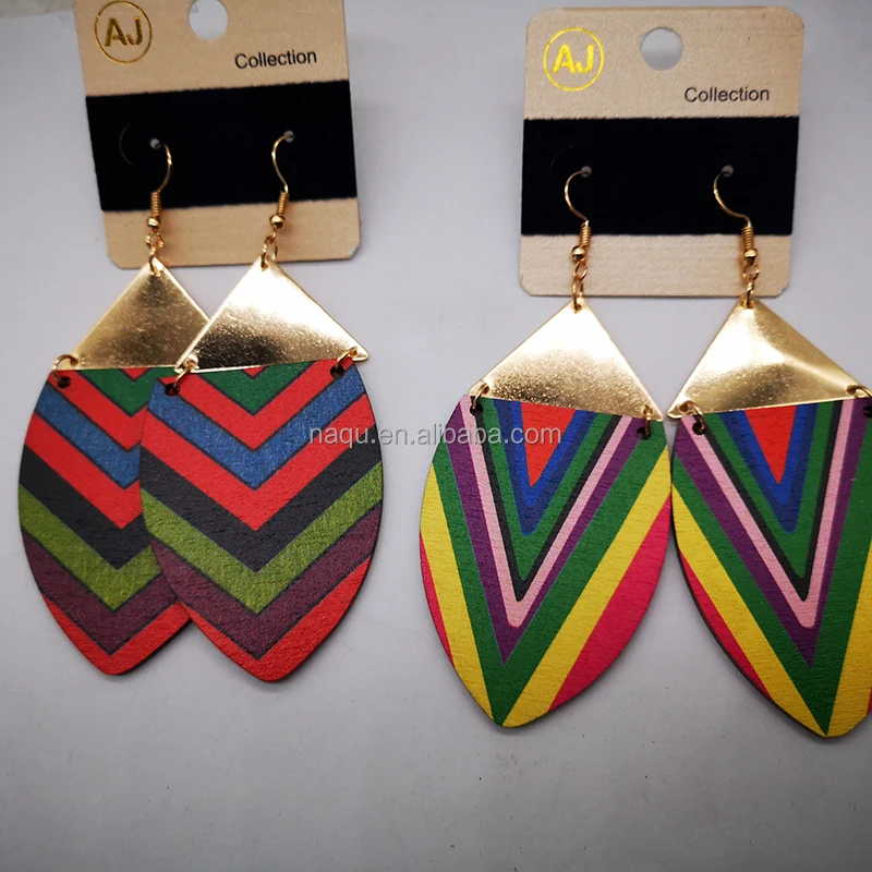 Wholesale Engraved Queen Wooden Earring Buy Queen Wooden Earring