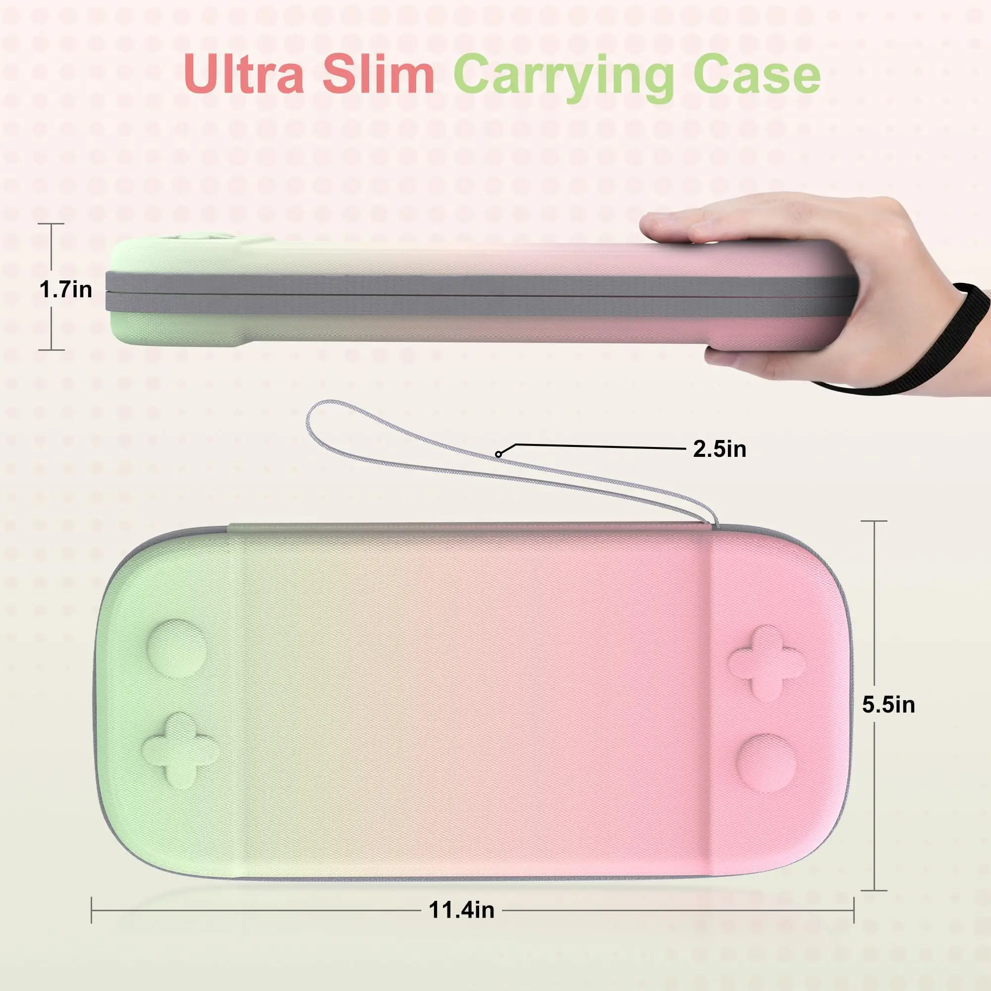 product laudtec slim carrying case for switch 2 2025 travel hard shell case with 12 game card slots protective bag-5