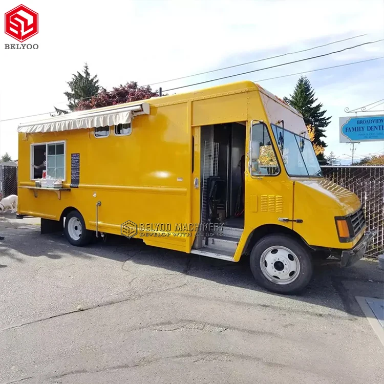 Cheap Mobile Food Truck Vintage Large Food Van