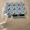 blue Dumbbell, kettle bell, barbell three in one set