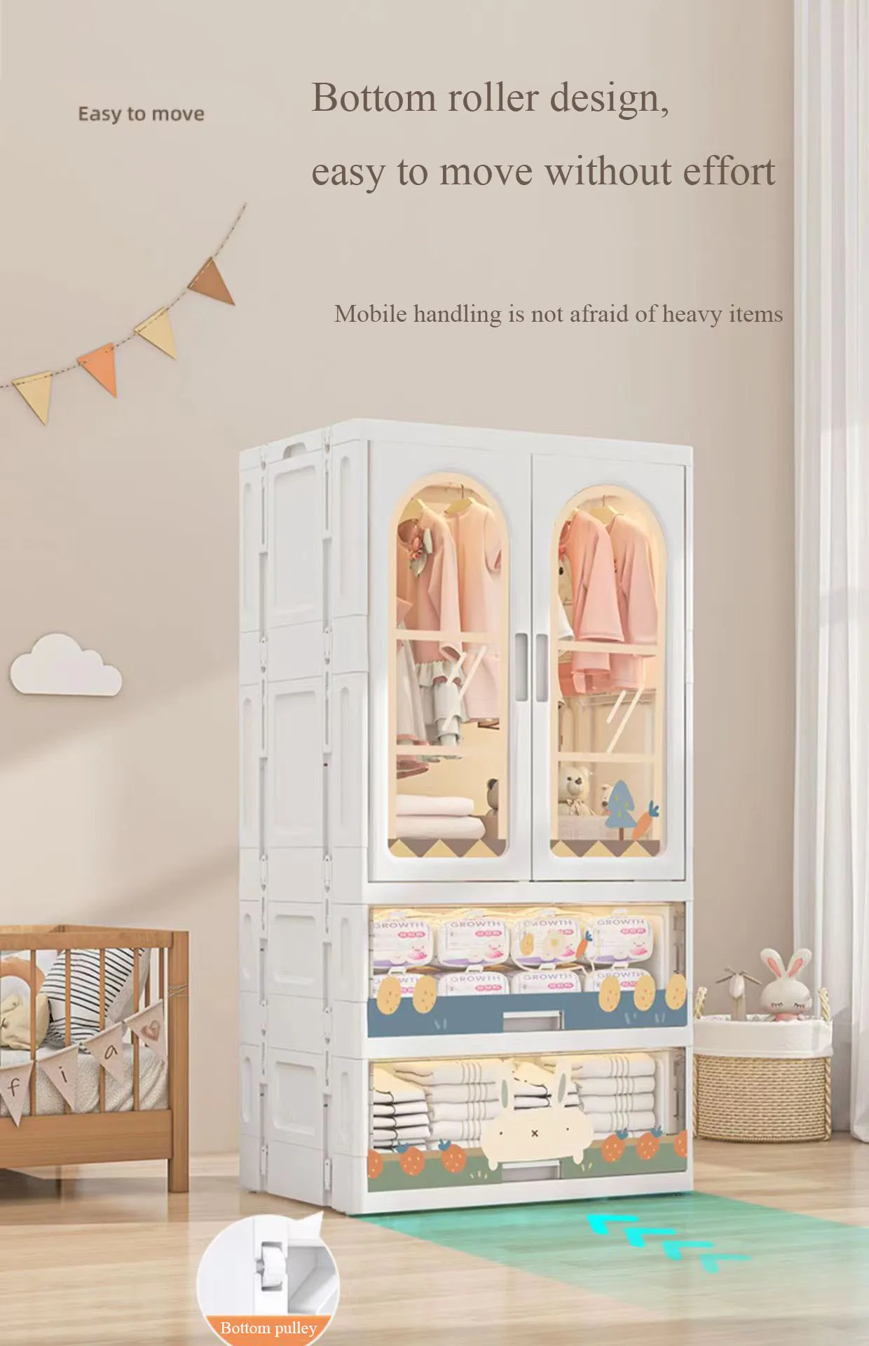 Vic Free Installation Of Baby Wardrobe Children's Clothes Storage Baby Small Wardrobe