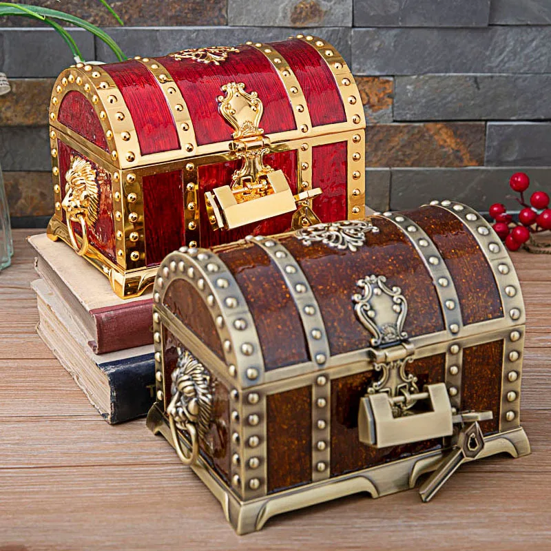 Focket Vintage Schatztruhe Aus Holz | Mit Zahlenschloss, 18x17x24 Cm, Für Schmuck & Deko