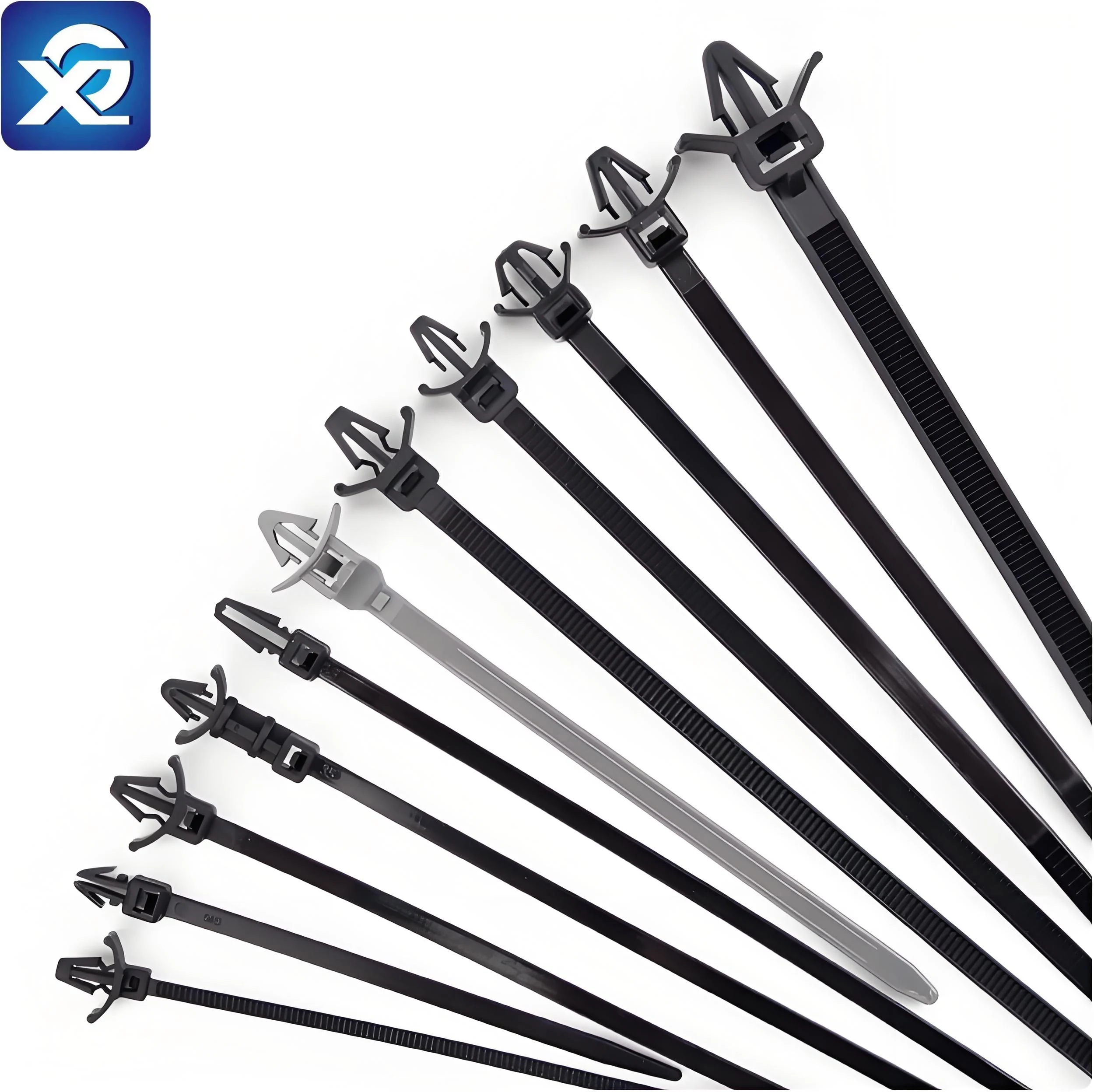 Arrow Head Push Mount Cable Ties Nylon Self-locking Zip Ties for