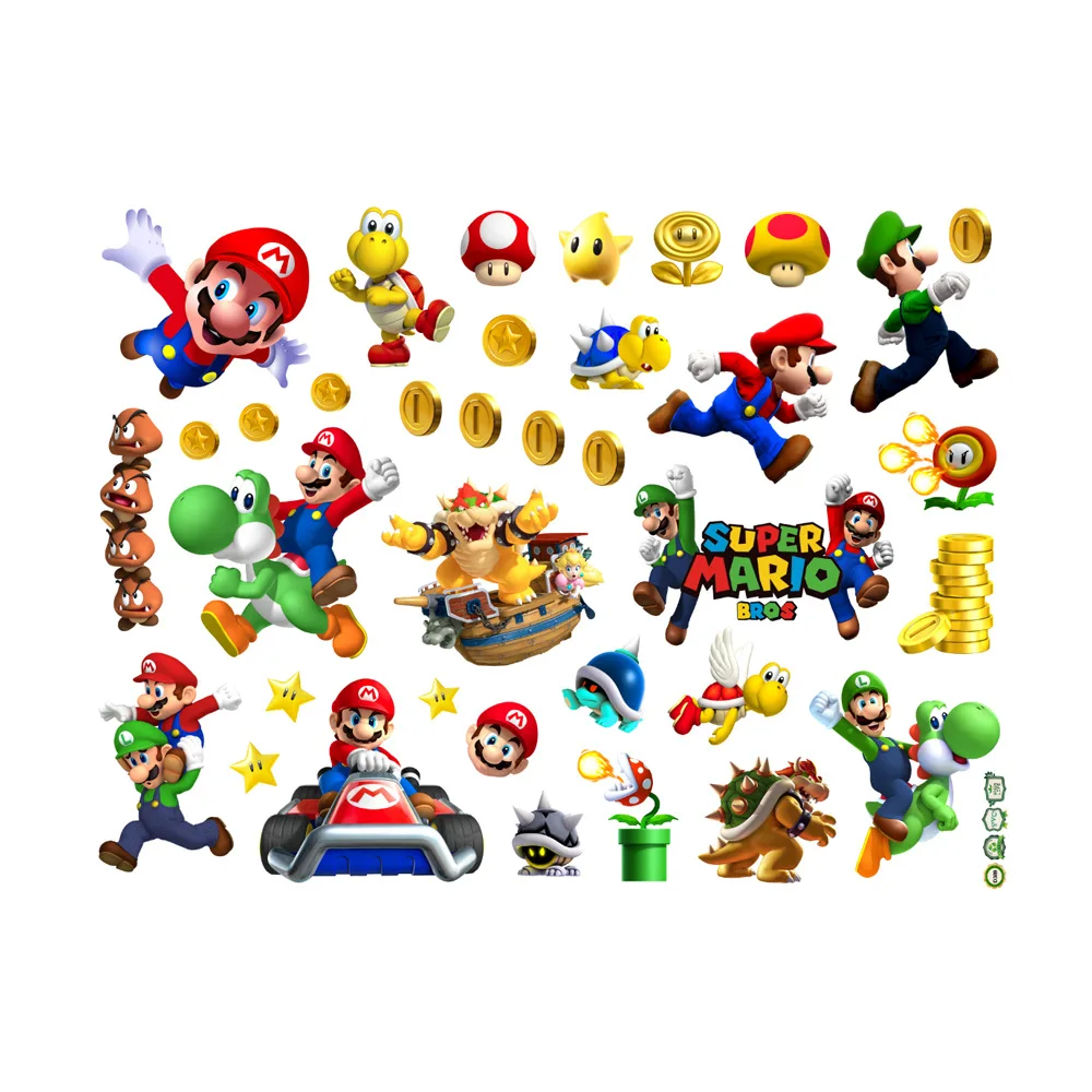 New 3d Wallbreaking Super Mario Mario Wall Stickers For Bedroom