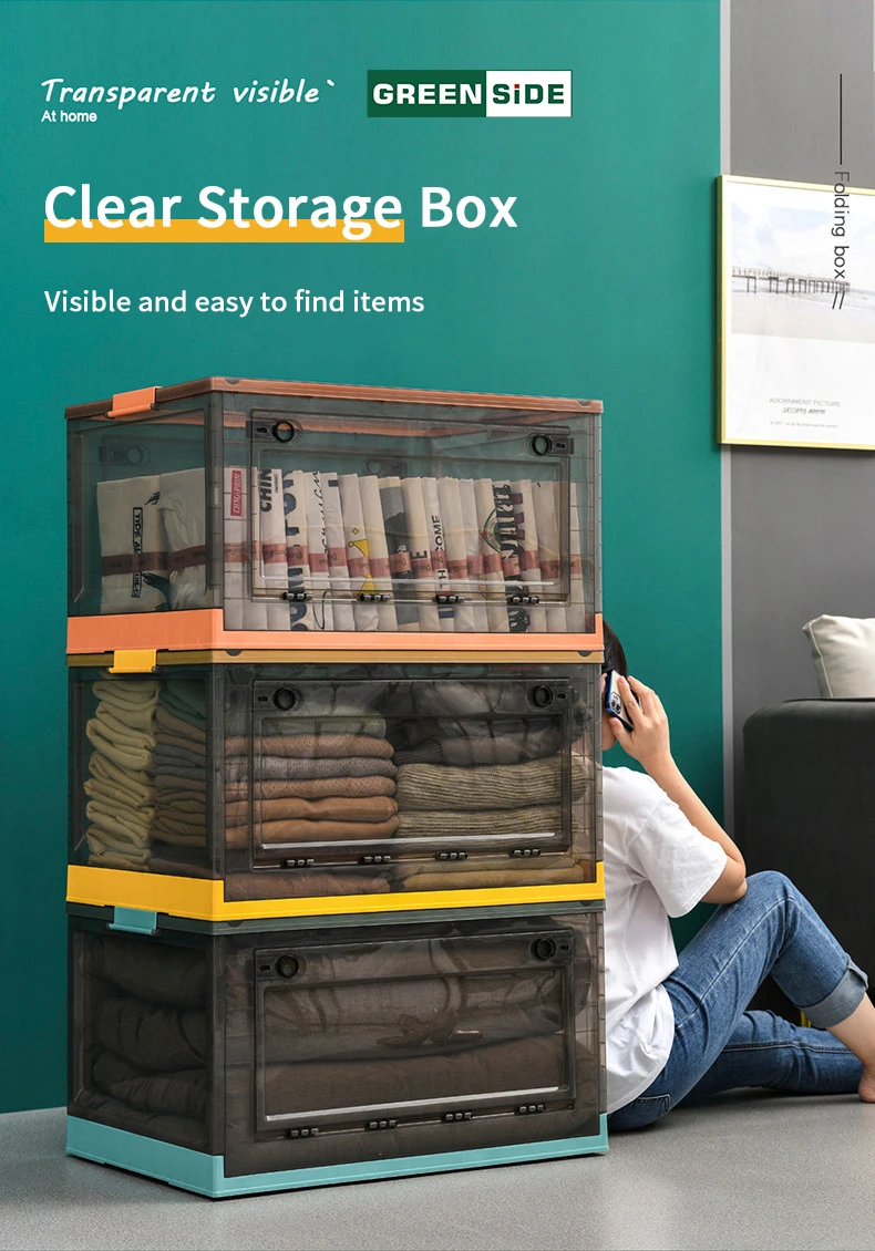 Greenside 60l Large Plastic Side Opening Door Wardrobe Living Room Car