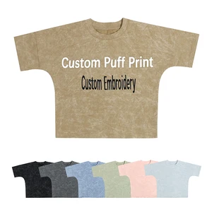 Professional China Supplier Summer Accept Custom Embroidered Crew Neck Batik Cotton Sweet Children Clothing T-Shirts