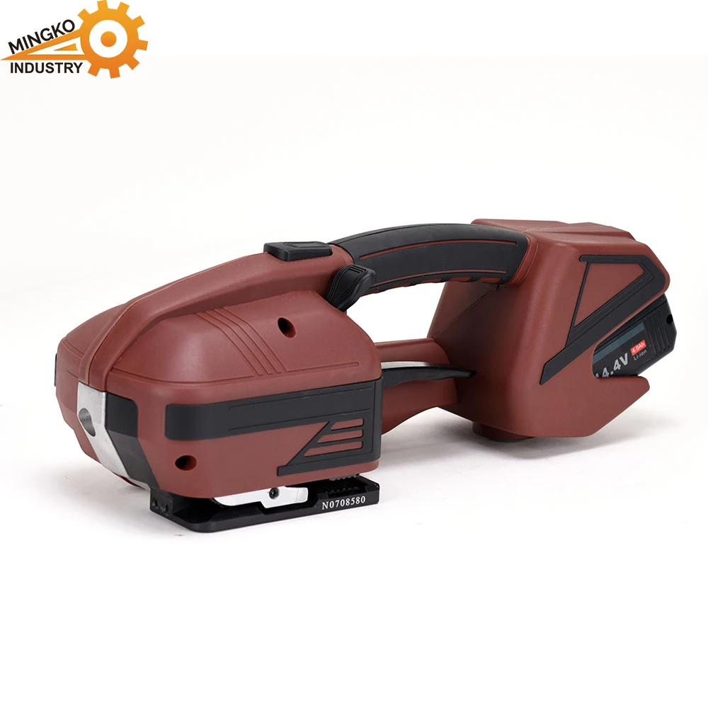 电动电池供电捆扎机床V2 pp带PET塑钢带专用打包机价格