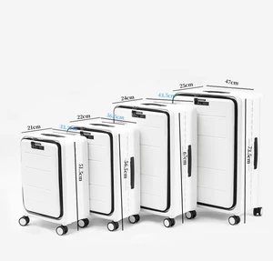 Wear Resistant Durable Full PP Material Modern Light Weight Luggage Space Saving Foldable Hard Suitcase 4-Wheel 360 Rotation