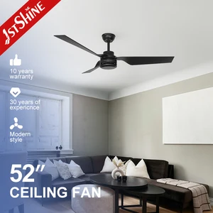 1stshine Ceiling Fan Electronics Remote Control Power Saving Warehouse Silent Black Ceiling Fan No Light