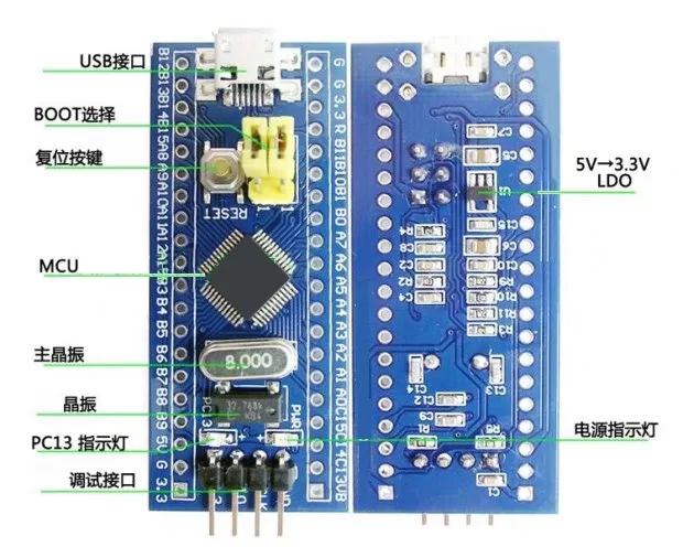STM32F103C8T6 minimum system board single chip microcomputer core board STM32 ARM
