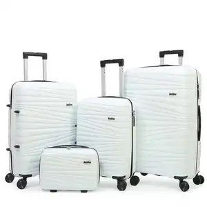 Luxury Unisex 100% PP Travel Luggage 4 Wheel Soft Handle Suitcase Set with Custom Logo for Trips and Trolley Spinner