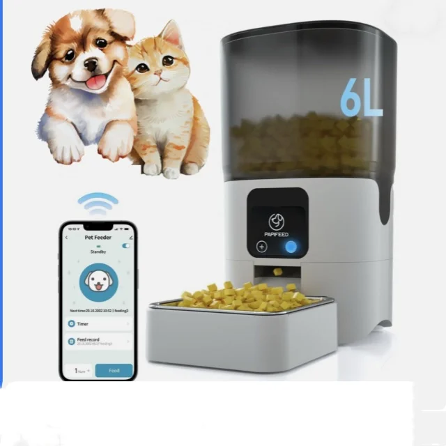 Advanced Product Wifi App Control 6L Multi-choices USB Smart automatic pet feeder for Dogs and Cats