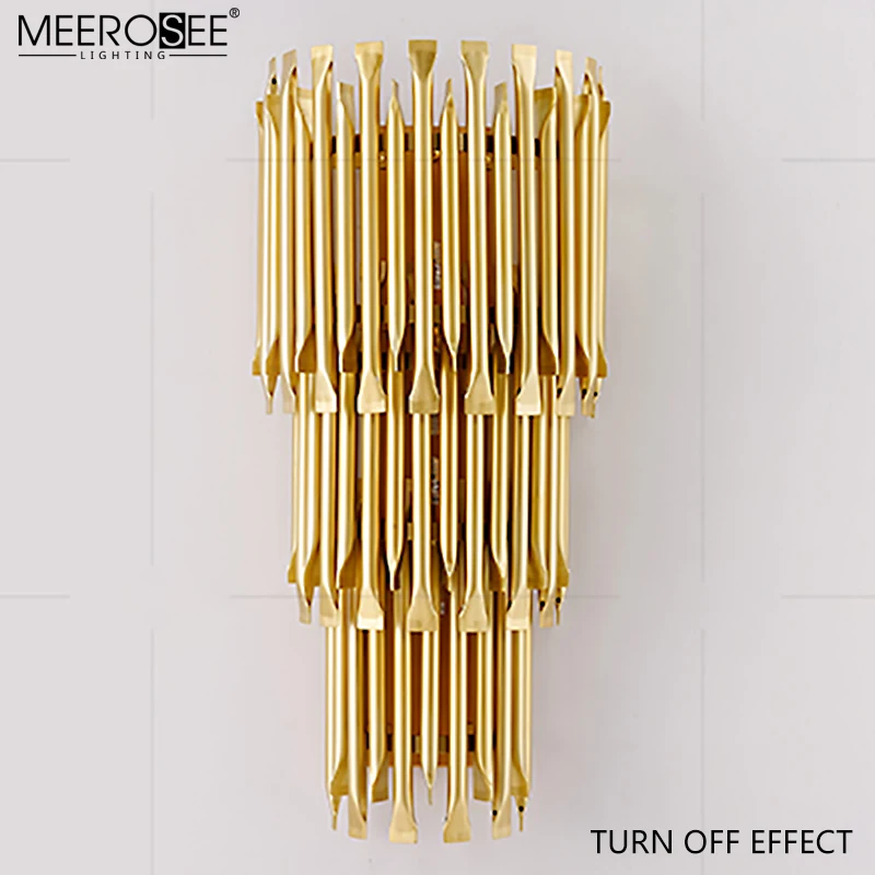 MEEROSEE Post-modern Wall Light Luxury Creative Corridor Hotel Lobby G9 Wall Lighting MD86738