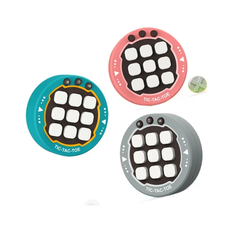 Tic Tac Toe Bolt Game 3-in-1 Handheld Puzzle Game Console Portable Tic-Tac-Toe Electronic Toys Fidget Toys Board Games for Kids