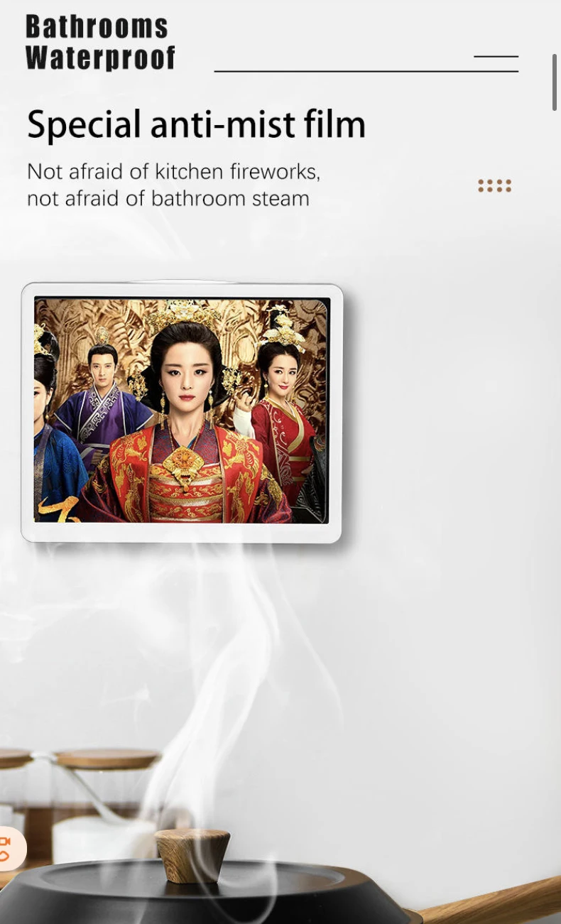 Hermetically Sealed Anti Fog Wall Mounted Tablet Case 360 Rotabale