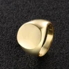 14K Gold 925 Sterling Silver Blank Signet Ring