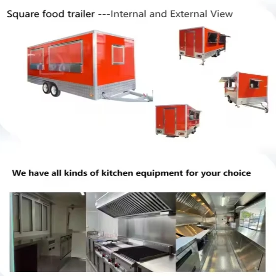 Customized Outdoor Commercial Mobile Fast Coffee Trailer Belgium Standard Container Houses for Food