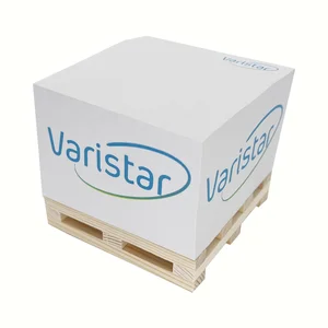 Custom Memo Pad Square Cubes with Wood Pallet Hot Sale 3x3x3 Inches Paper Adhesive Memo Pads Blocks