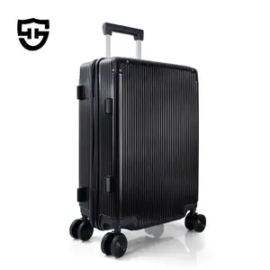 Customized Carry-On Luggage Travel Bags Hard Case Suitcase Sets with Aluminum Trolley ABS+PC Material