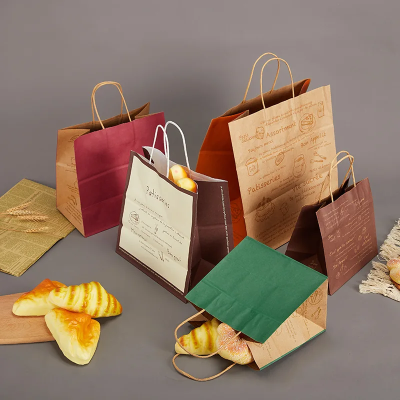 Custom Logo Design Cookie Sandwich Fast Food Paper Bag Packaging Glassine Paper Bag details