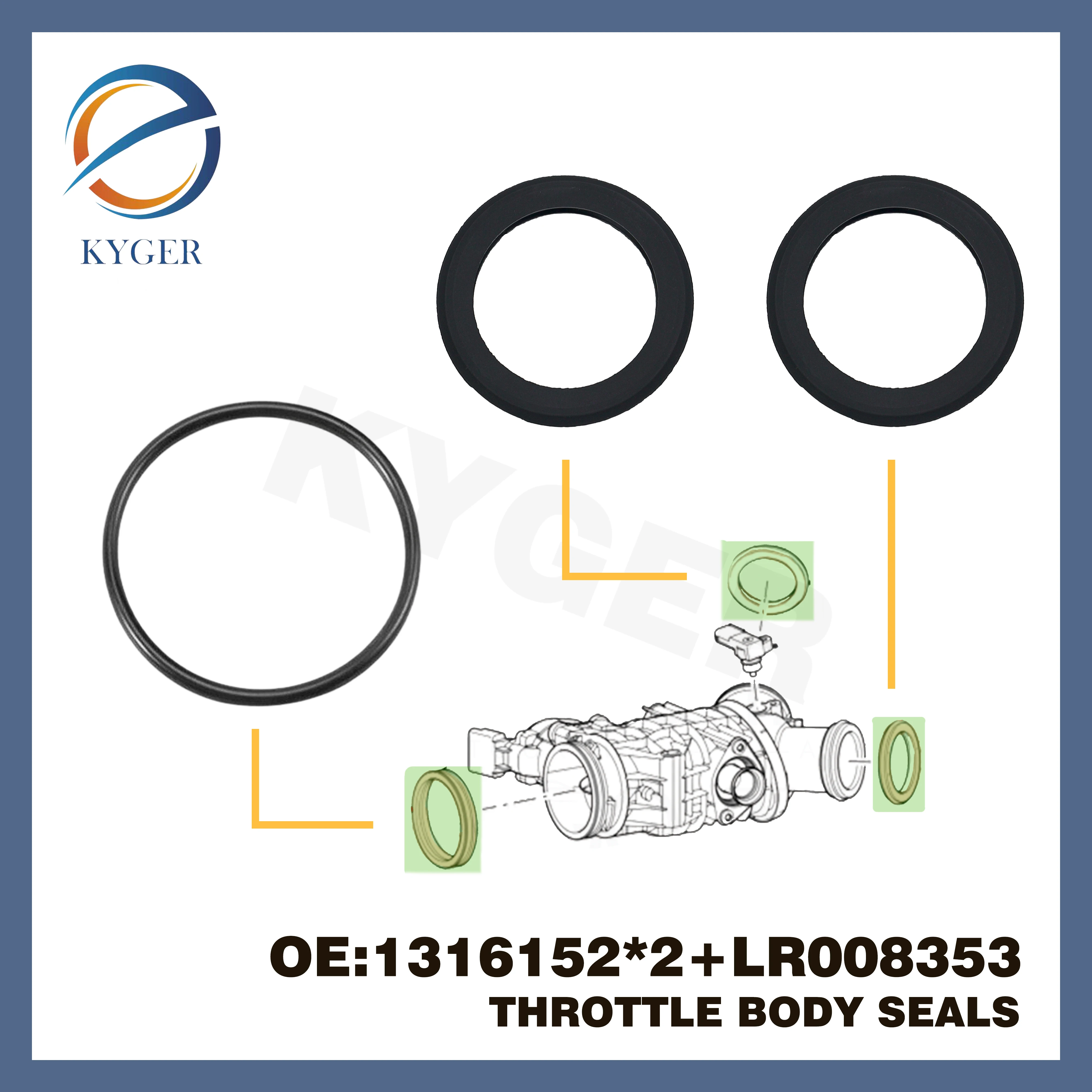 Genuine Land Rover Throttle Body Seals Range Rover Sport 05-13 Range Genuine Land Rover Throttle Body Seals Range Rover Sport 05-13 Range