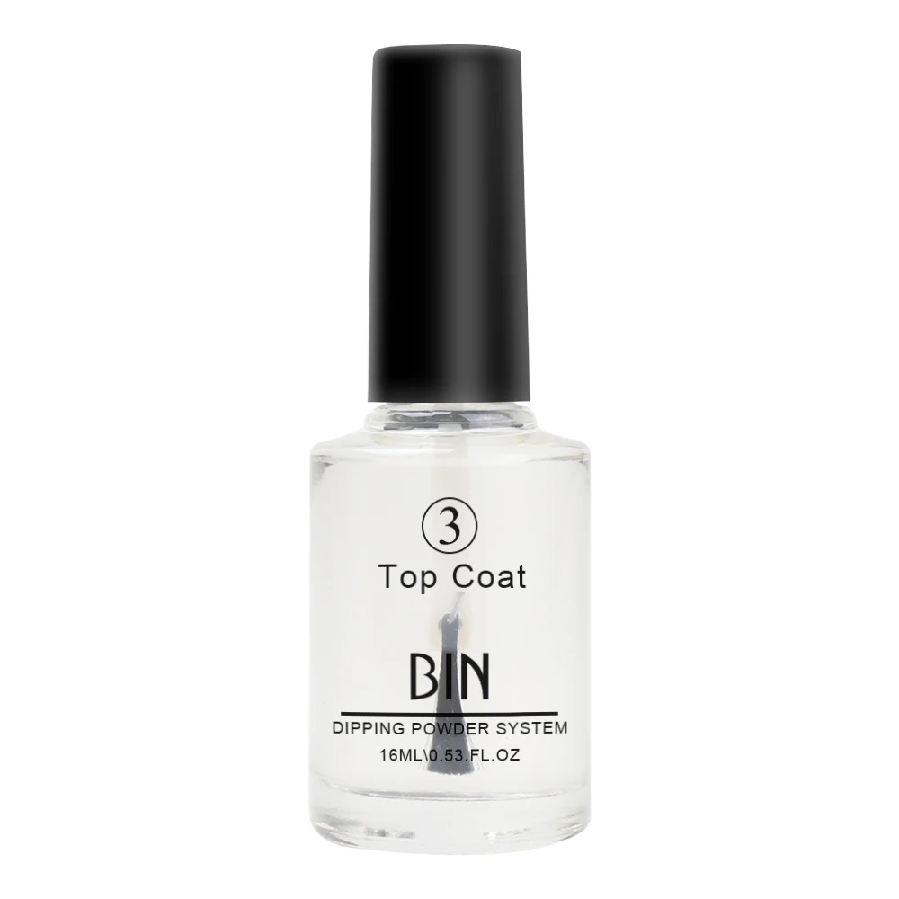 BIN Private Label Fast Dry Nail Dipping Powder Liquid Glue Dip Top Coat Dipping Powder Liquid System