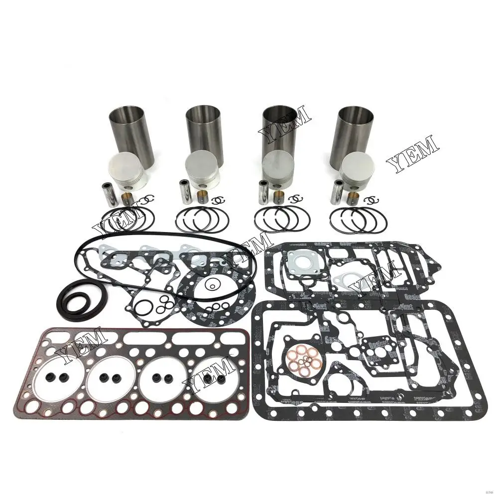Overhaul Kit With Piston Rings Liner Gasket Kit For Kubota V1702 Machinery Diesel Engine Parts