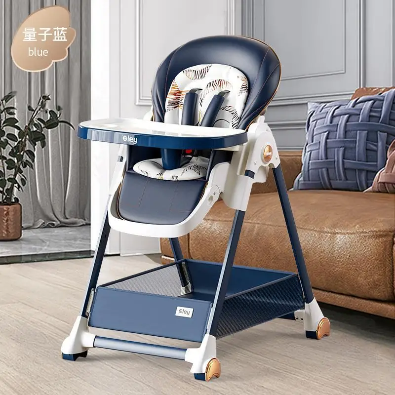 Collapsible with Wheels Dining Chair for Baby Baby Chair Trolley with Cradle Swing Baby Eating Feeding Chair